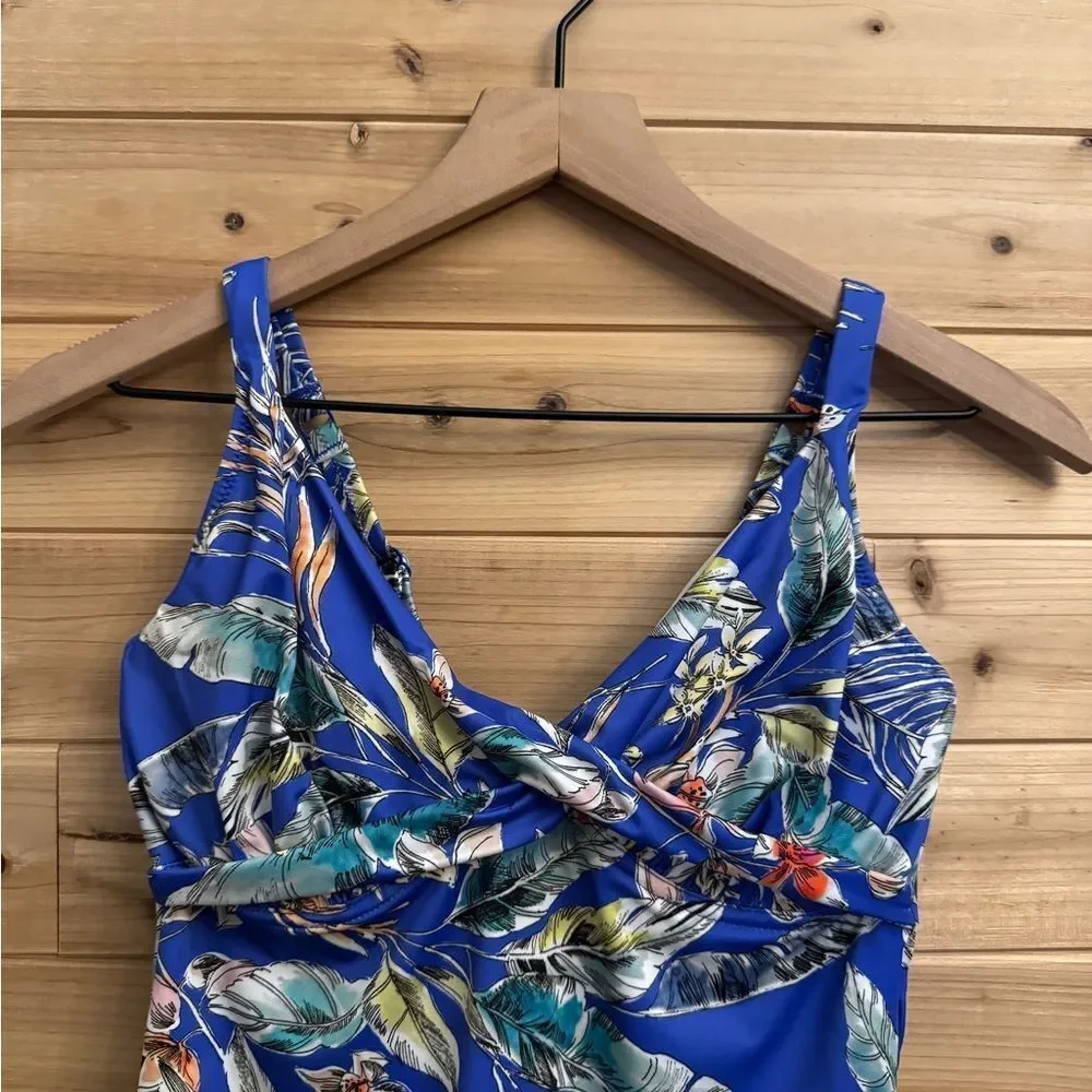 NWOT Fantasie Size 32DD Burano Underwire Plunge Tropical One Piece Swimsuit